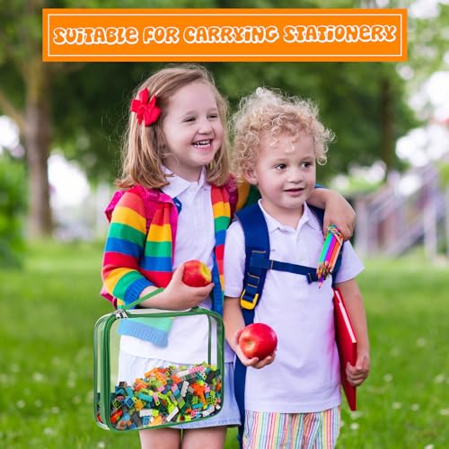 6-Pack Clear Toy Storage Bags with Handles, Waterproof PVC Organizer