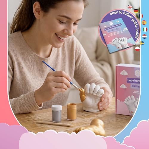3D Baby Handprint & Footprint Casting Kit - Newborn Keepsake Gift