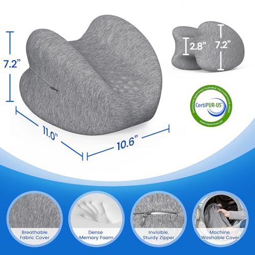 Ergonomic Knee Pillow for Side Sleepers - Memory Foam Support