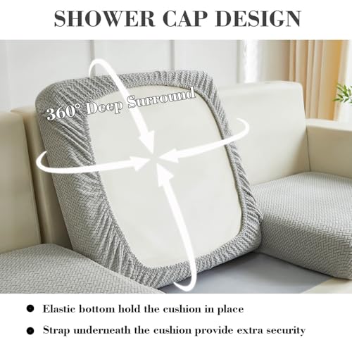 Universal Stretch Couch Cushion Cover - Pet Friendly Washable Sofa Slipcover