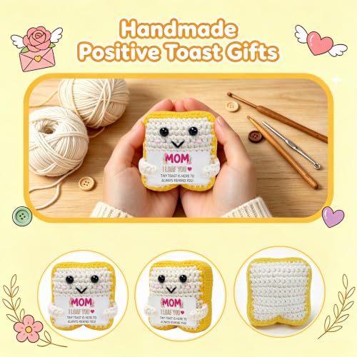 Mom Handmade Crochet Butter Toast Gift Set - I Loaf You Keepsake for Stepmom & Mother-in-Law