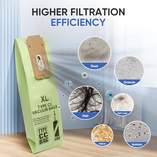 10-Pack Type CC Upright Vacuum Cleaner Replacement Dust Bags