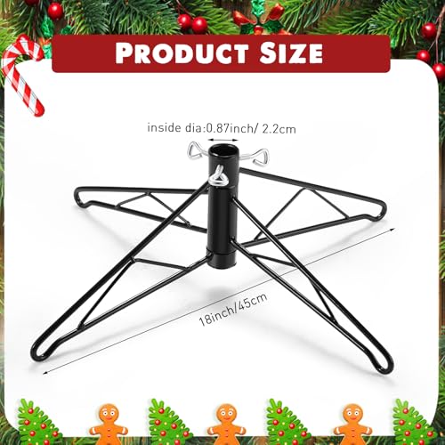 18-Inch Folding Metal Christmas Tree Stand Base for Artificial Trees