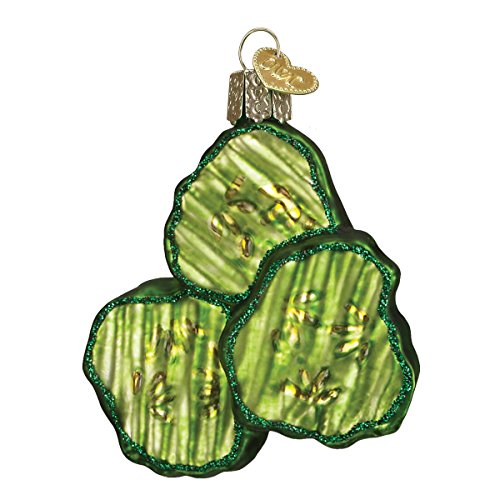 Pickle Chips Glass Christmas Ornament Hand-Painted Holiday Decoration