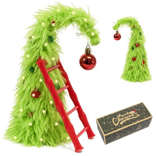 Decxmas 1ft Bendable Mini Christmas Tree with Lights - Ball Variant