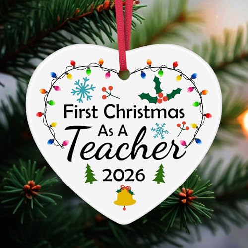 Teacher Christmas Ornament - First Year Appreciation Gift for Educators