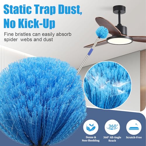 Cobweb Duster with 6 FT Extension Pole - Spider Web Cleaning Brush