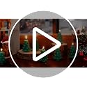 Conelist Xmas Tree Candles 24 Sets Christmas Party Favors with Gift Cards & Organza Bags