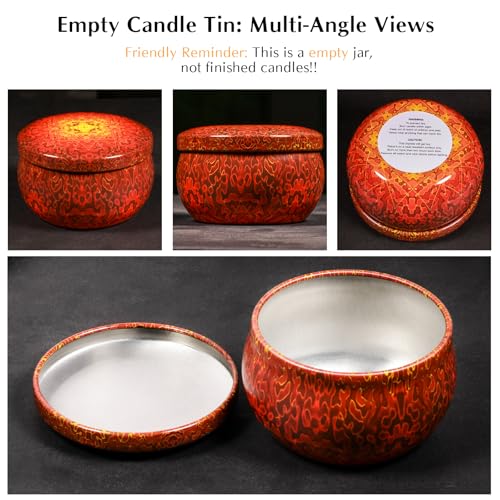 24 Empty Candle Tins 2.5 oz with Lids - Candle Making Kit