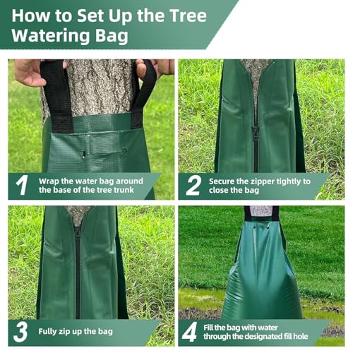 20 Gallon Tree Watering Bags (3 Pack) - Heavy Duty Slow Release PVC Drip Bags