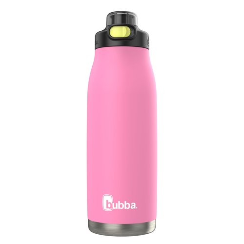 Bubba Radiant Stainless Steel Water Bottle with Push-Button Chug Lid 32oz Azalea