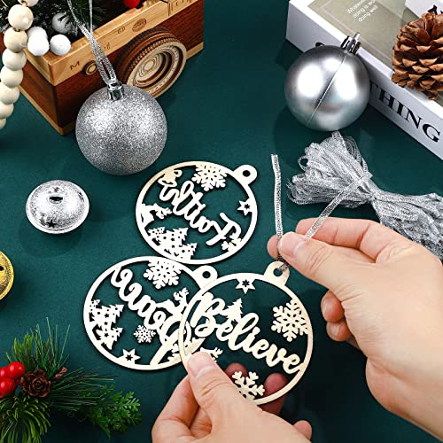 Silver Christmas Ornament Hangers 200 Pack 10.6in Holiday Tree Decorations