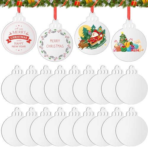 Sublimation Blank Ornaments MDF 72 pcs Christmas Decoration DIY Crafts