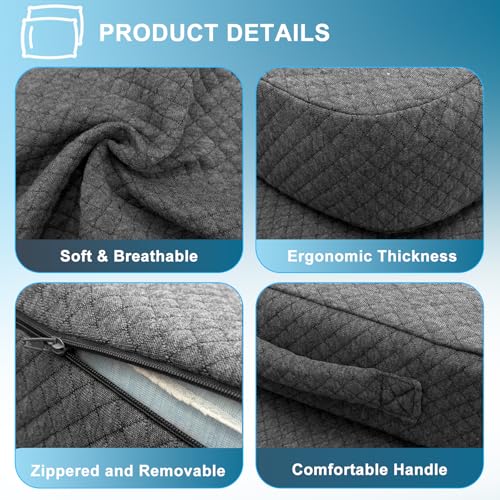 Memory Foam Knee Pillow for Side Sleepers – 4" Height Leg Support