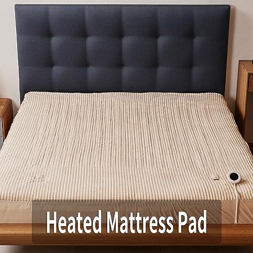 Electric Heated Mattress Pad Twin Size with 6 Heat Settings