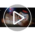EAONE 10 FT Inflatable Gingerbread Man Lying Flat Christmas Yard Decoration with LED Lights