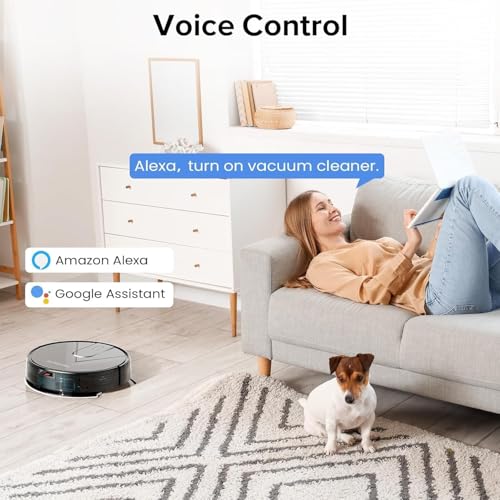 ROPVACNIC Robot Vacuum and Mop Combo 5200Pa Suction Robotic Cleaner