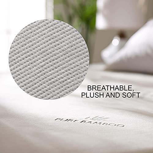 Waterproof Queen Mattress Protector - Breathable Bamboo Cover