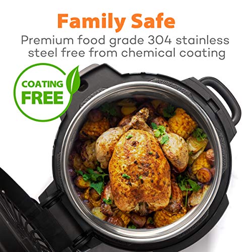 6.5 Qt Stainless Steel Pressure Cooker Inner Pot - Food Grade 304