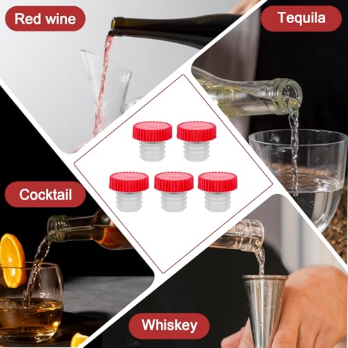 60 Pack Wine Pourer Spouts with Lids - Slow Flow, Drip-Free for Bottles