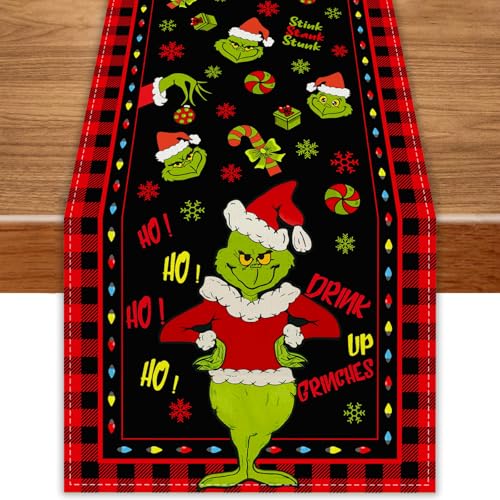 Christmas Table Runner 13x72 Inch Holiday Home Decor, Festive Tablecloth