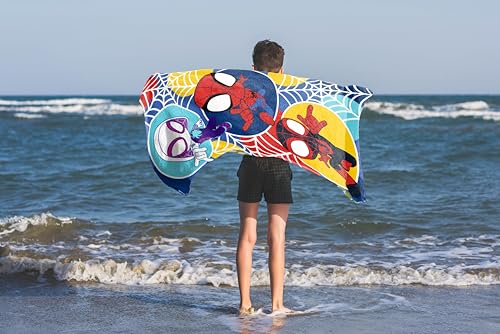 Jay Franco Marvel Spidey & Friends Kids Beach Towel - 100% Cotton 28x58