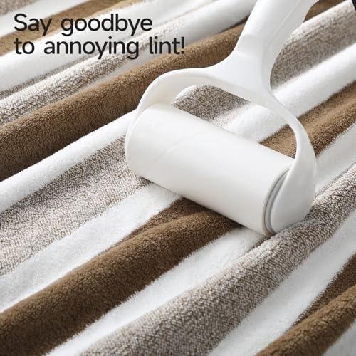6-Piece Microfiber Bath Towel Set, Ultra Soft & Absorbent, Oversized Brown