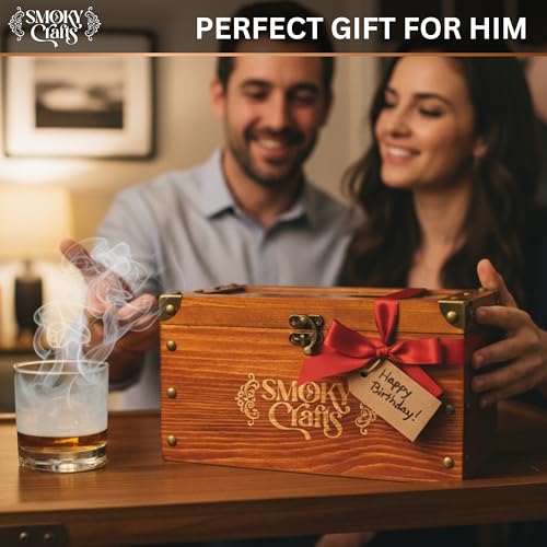 Smoky Crafts Whiskey Smoker Kit with Smoke Gun & Food Tray - Box Kit