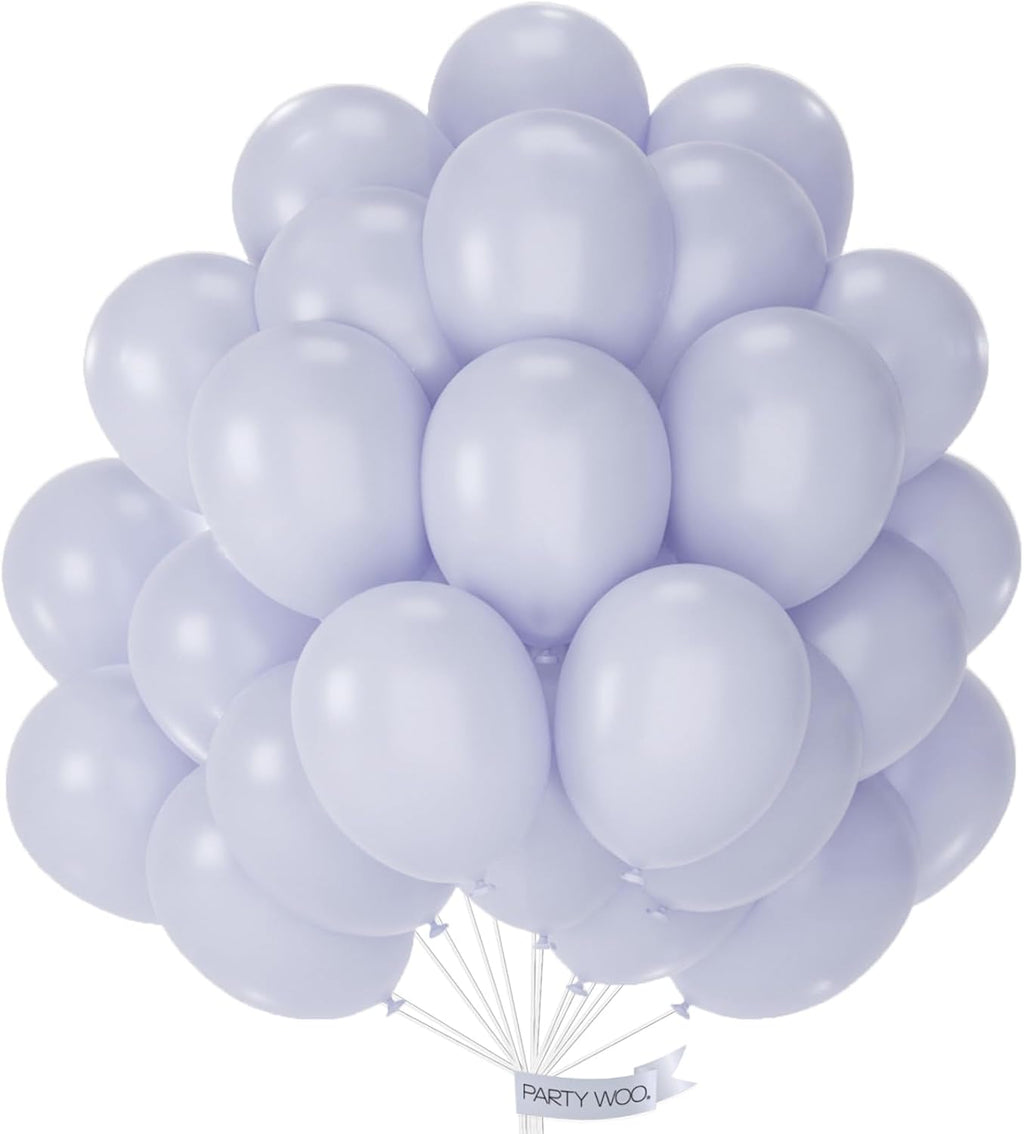 PartyWoo Dusty Blue Balloons - 50pcs 12 Inch Slate Blue Latex Helium Balloons for Baby Showers & Weddings