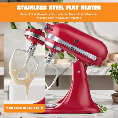 Stainless Steel Flat Beater Attachment for 5-6 Quart Bowl-Lift Stand Mixers