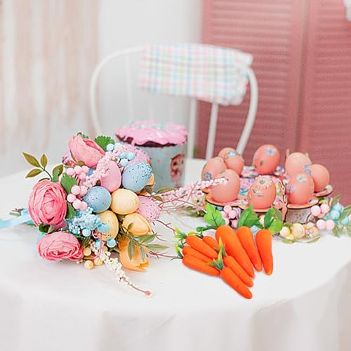 10-Piece Artificial Foam Carrot Set for Easter and Spring Home Decor
