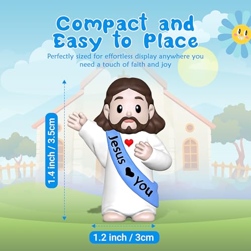 105 Pcs Mini Jesus Figurines - 1.4 Inch Tiny Religious Statues for Easter