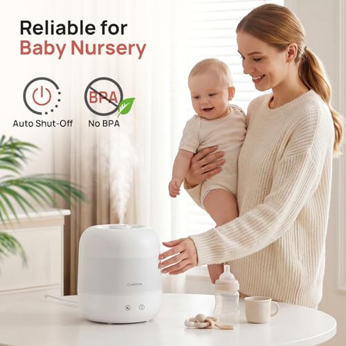 2L Cool Mist Humidifier for Bedroom & Nursery Top-Fill Quiet