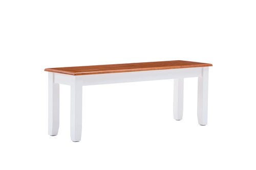 Boraam Bloomington Bench, Cream/Honey Oak