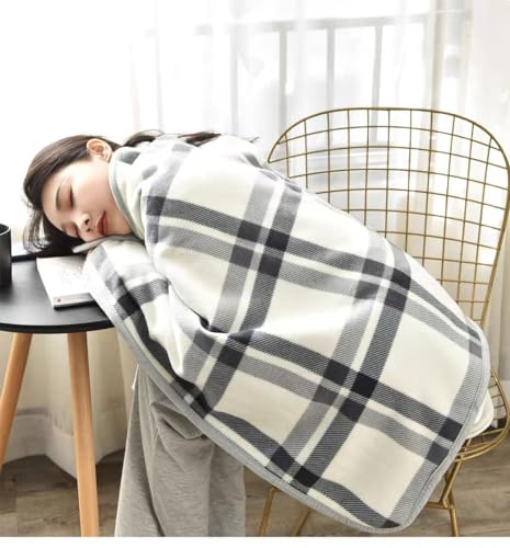Wearable Fleece Blanket Shawl with Buttons - Warm Wrap Poncho for Travel