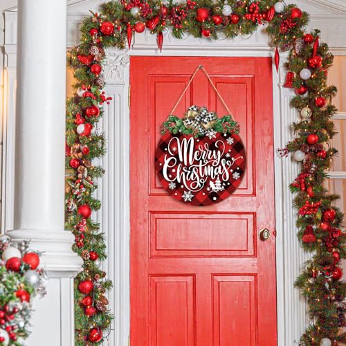 Thyle Gnome Christmas Welcome Door Sign 2 Pack, Holiday Farmhouse Decor
