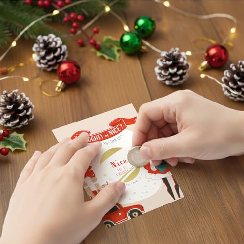 MATICAN Reindeer Games Christmas Scratch-Off Cards 40-Pack - 3.5 x 4.7 in