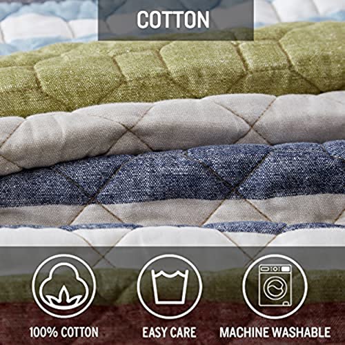 4-Piece Cotton Daybed Cover Set - All-Season Quilted Lodge Bedding