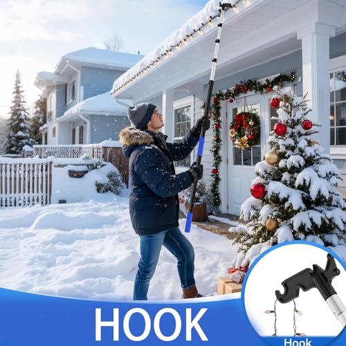 Heavy-Duty Universal Utility Hook for 3/4 Inch Poles - Indoor & Outdoor Use