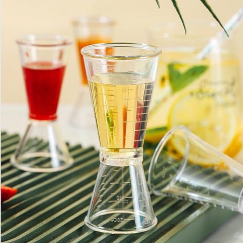 6pcs Double Head Plastic Cocktail Jigger Set, 20ml/40ml Bar Measuring Tools
