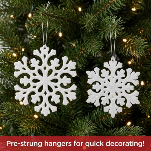 Shatterproof White Christmas Ball Ornaments Set (28-Piece, 3.15 in)