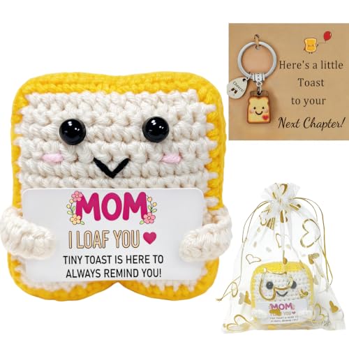 Mom Handmade Crochet Butter Toast Gift Set - I Loaf You Keepsake for Stepmom & Mother-in-Law