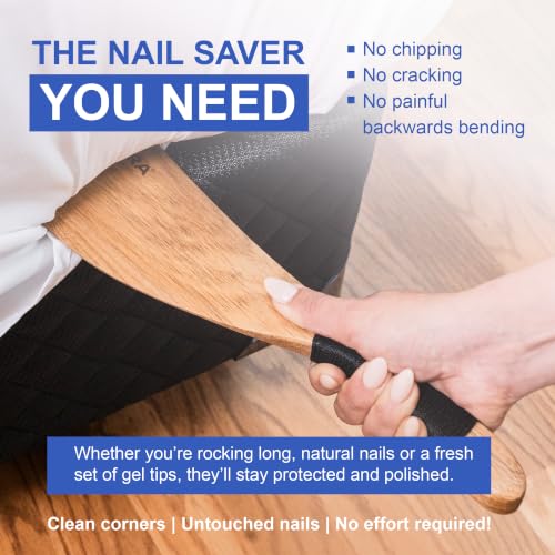 Acacia Wood Bed Sheet Tucker Tool & Mattress Lifter | 13.5"