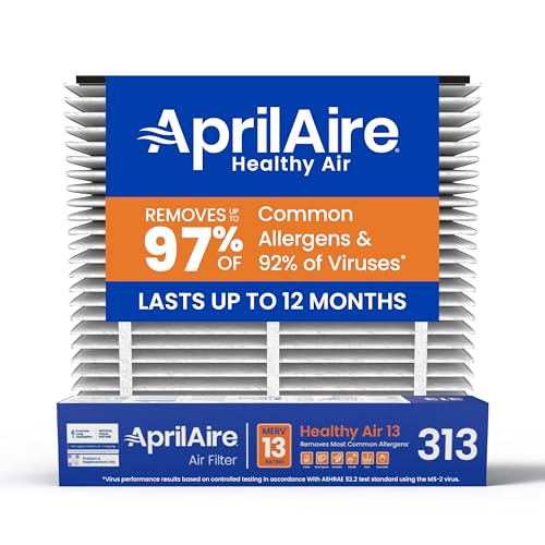 AprilAire 313 Replacement Air Filter MERV 13 Allergy 20x20x4