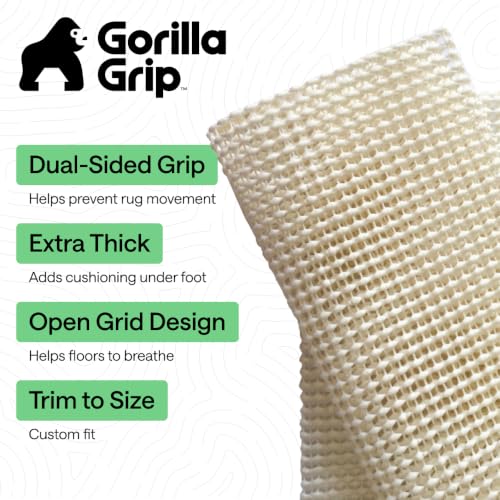 Gorilla Grip Strong Rug Pad Gripper - 2x3 FT Non-Slip Floor Protection