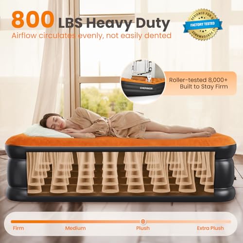 Queen Air Mattress with Built-in Pump - 18" Raised Inflatable Guest Bed