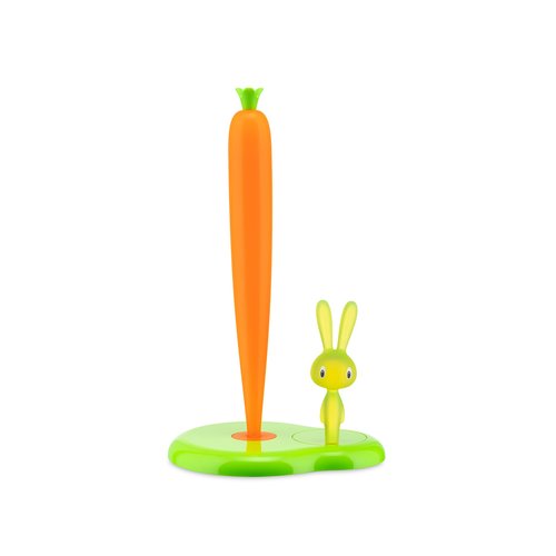 Alessi | Bunny & Carrot ASG42/H GR - Design Kitchen Roll Holder, Thermoplastic Resin, Green