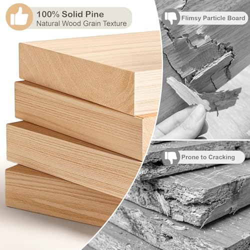 4-Tier Montessori Toddler Bookshelf - Solid Wood Nursery Book Organizer
