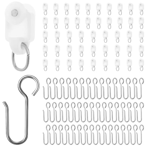 Heavy-Duty Ceiling or Wall Mounted Curtain Track System with Silent Pulleys