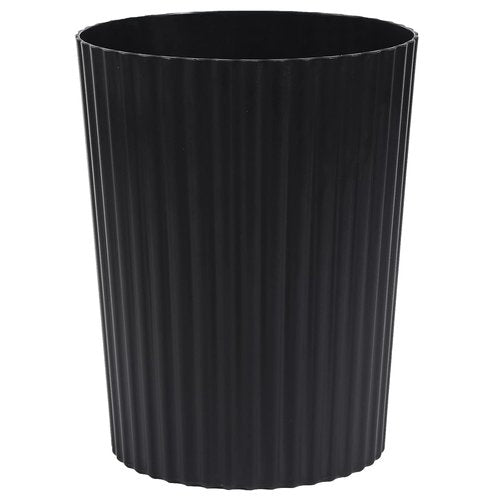 JiatuA Round Plastic Trash Can - Compact Wastebasket for Bathroom, Kitchen, Office | Black